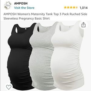 Set of 3 Maternity Tank tops, 95% cotton